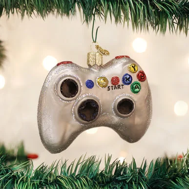 Stunning necklaces and pendants with aquamarine stones for a serene effect-Old World Christmas - Game Controller