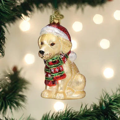 Best necklaces and pendants with minimalist pendants for a sleek, understated look-Old World Christmas | Holiday Yellow Labrador Puppy