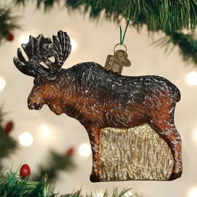 Best necklaces and pendants with black diamonds for an edgy, bold statement-Old World Christmas - Vintage Moose