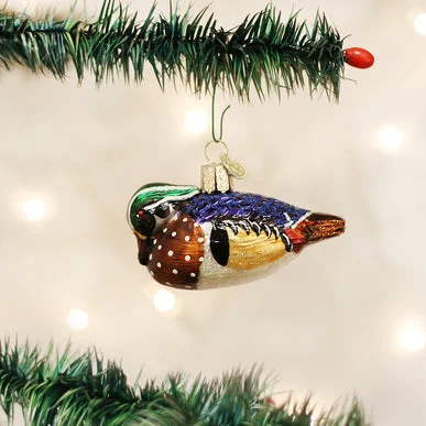 Best necklaces and pendants with floral designs for a feminine and elegant feel-Old World Christmas - Wood Duck