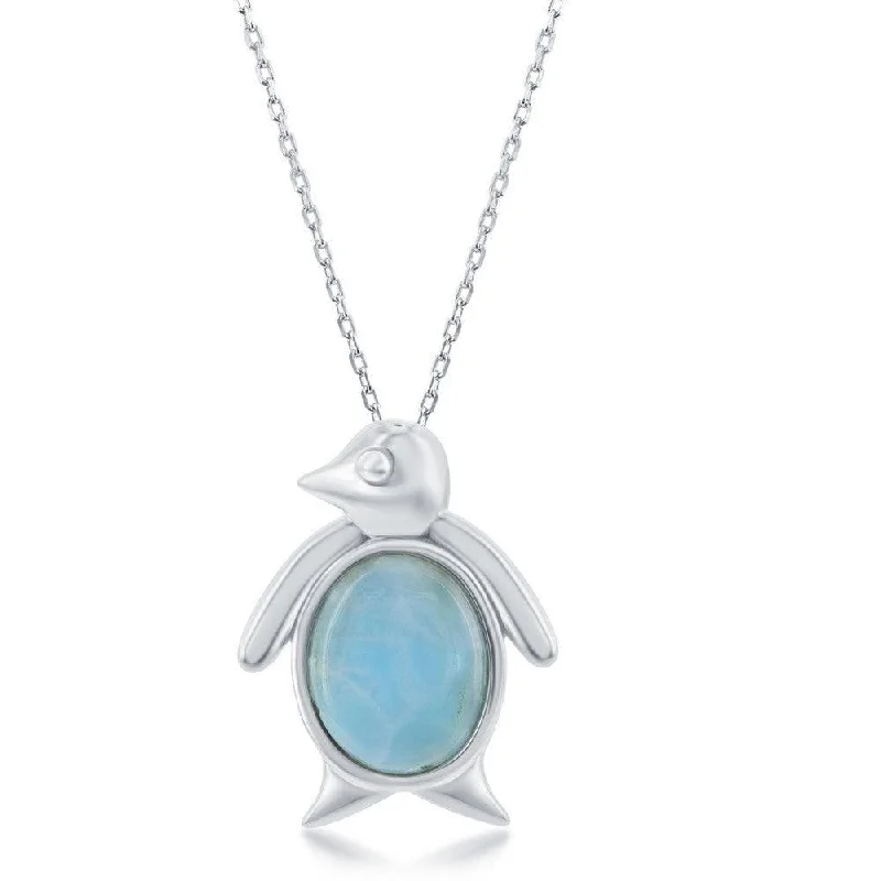 Best necklaces and pendants with minimalist pendants for a sleek, understated look-Sterling Silver Larimar Penguin Pendant