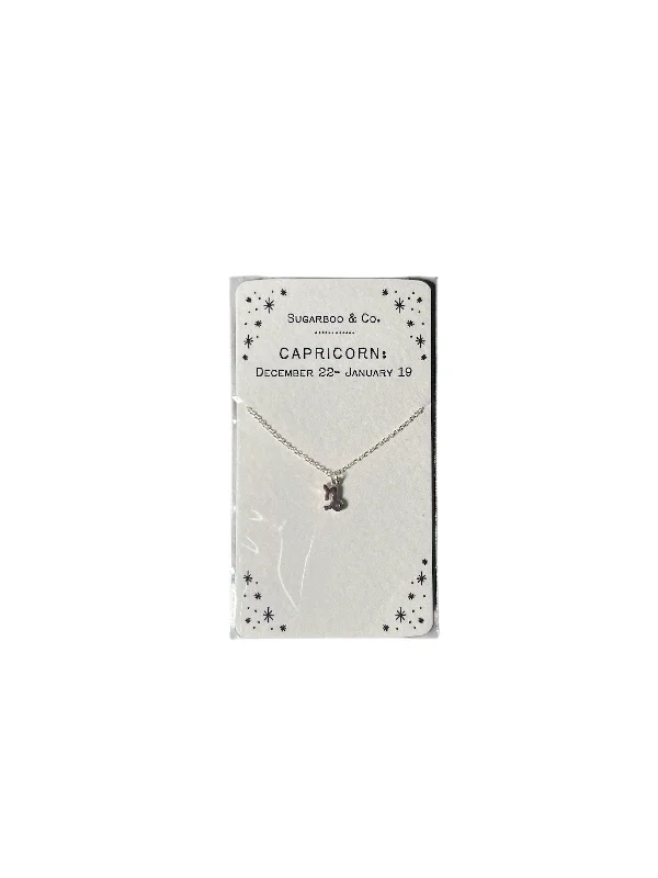 Best necklaces and pendants with cross pendants for a spiritual, meaningful symbol-Zodiac Necklace - Capricorn